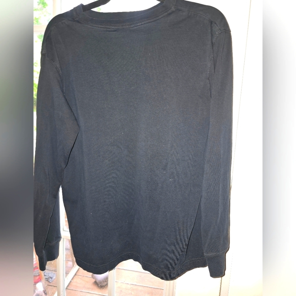 Nike Navy Long Sleeve Tee | Gold Metallic Logo | Men's Medium - Picture 2 of 4